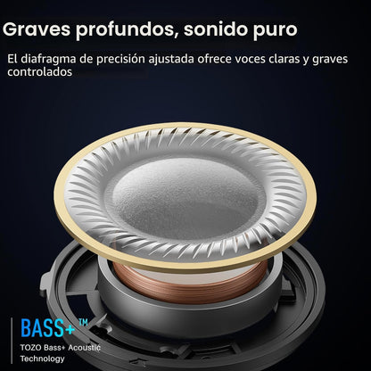 TOZO Auriculares inalámbricos A1 Bluetooth 5.3 de peso ligero en el...