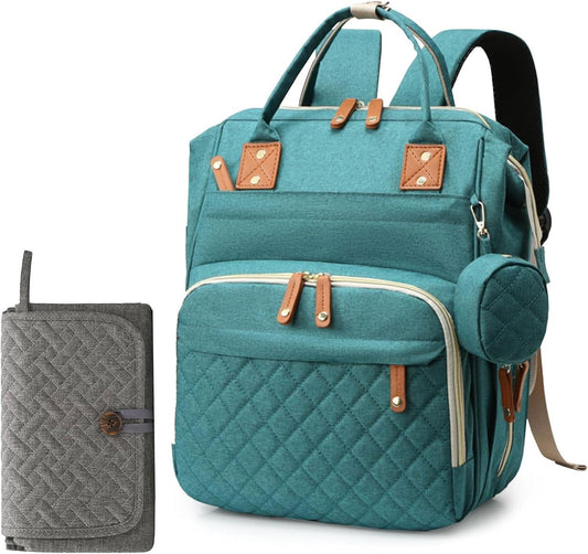 Mochila para pañales para niñas y niños: bolsa de pañales verde par...