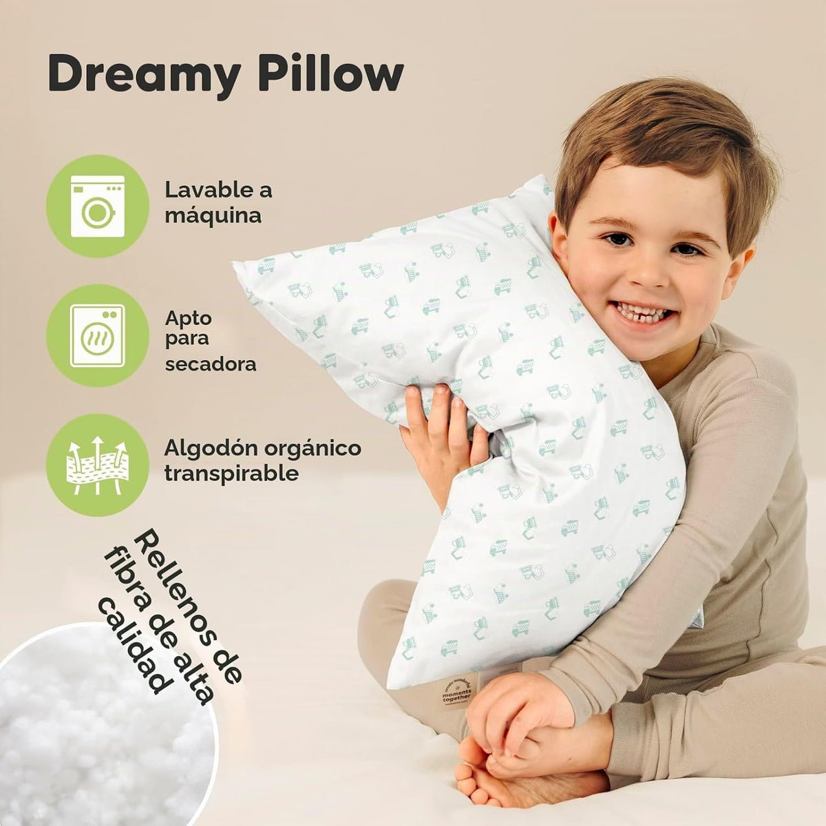 KeaBabies 2pk - Almohadas para niños de 2 años a 5,13 x 18 pulgadas...