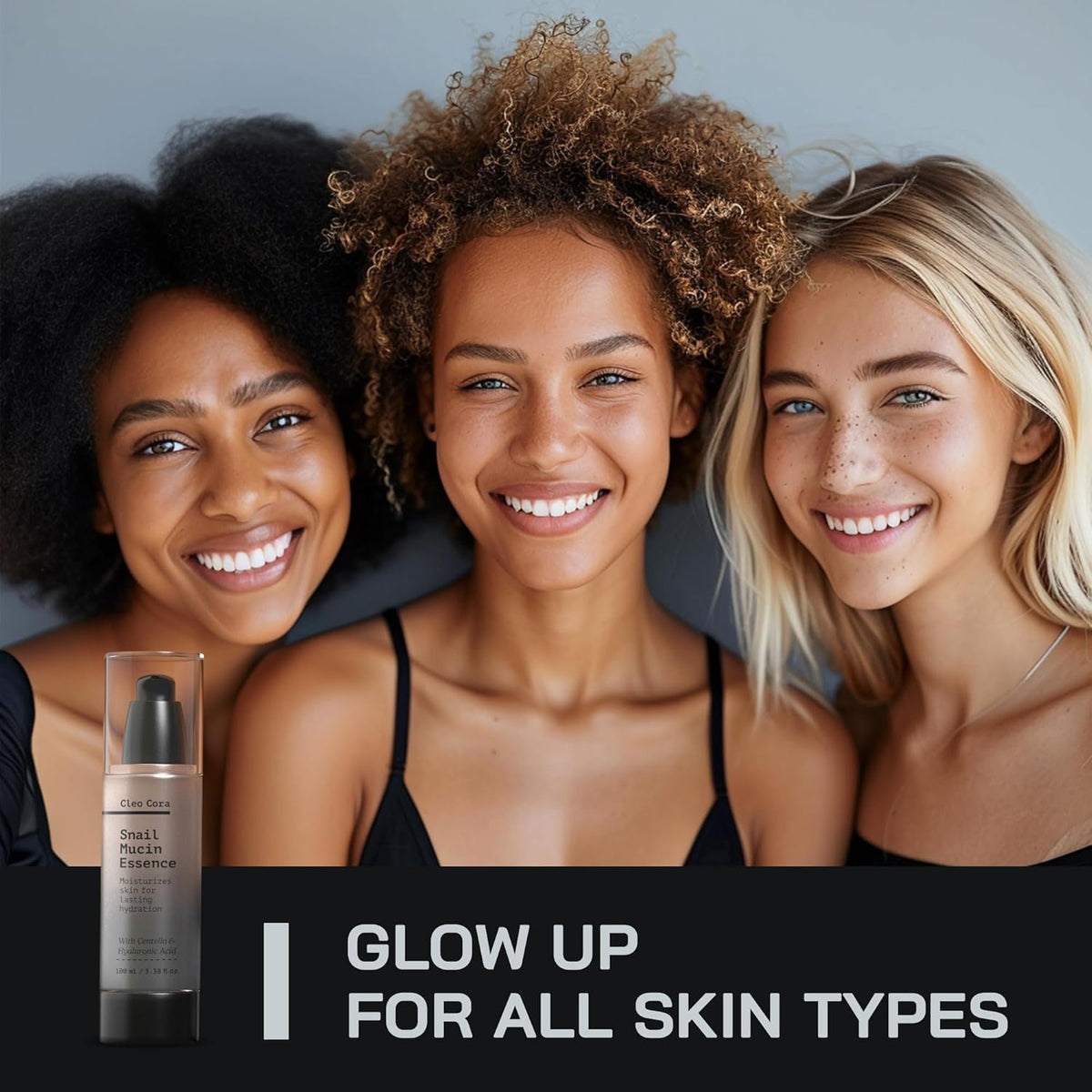 Snail Mucin Serum - Advanced Snail 96 Mucin Power Essence con ácido hialurónico y centella - Suero facial hidratante e hidratante reparador de la piel para mujeres, 3.38 onzas líquidas, 3.4 fl oz,