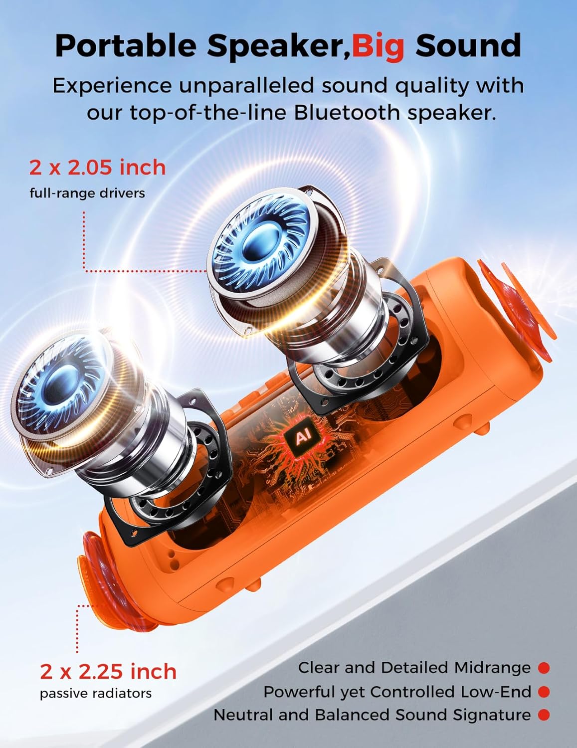 BolaButty Altavoz Bluetooth con sonido HD, inalámbrico portátil, IP...