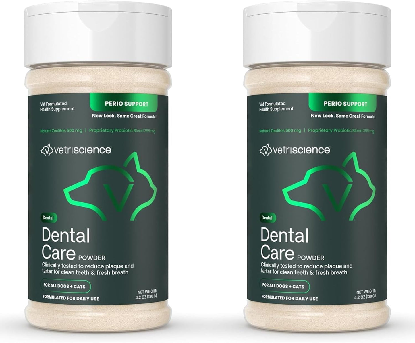 VetriScience Polvo dental para perros de boca saludable, paquete de...