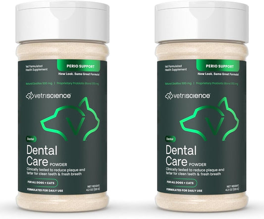 VetriScience Polvo dental para perros de boca saludable, paquete de...
