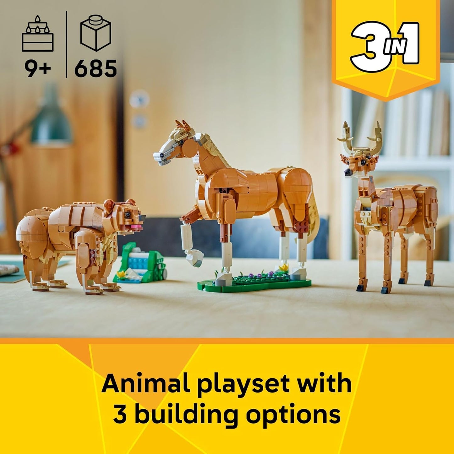 LEGO Creator 3 en 1 hermoso juguete de construcción de caballos par...