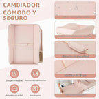 BABY JOY Cambiador portátil para bebé, estación de cambio de pañale...