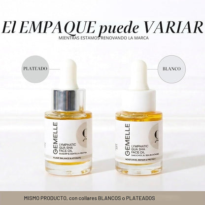 GEMELLE Aceite Facial Linfático Gua Sha | Ganador de 10 Premios | V...