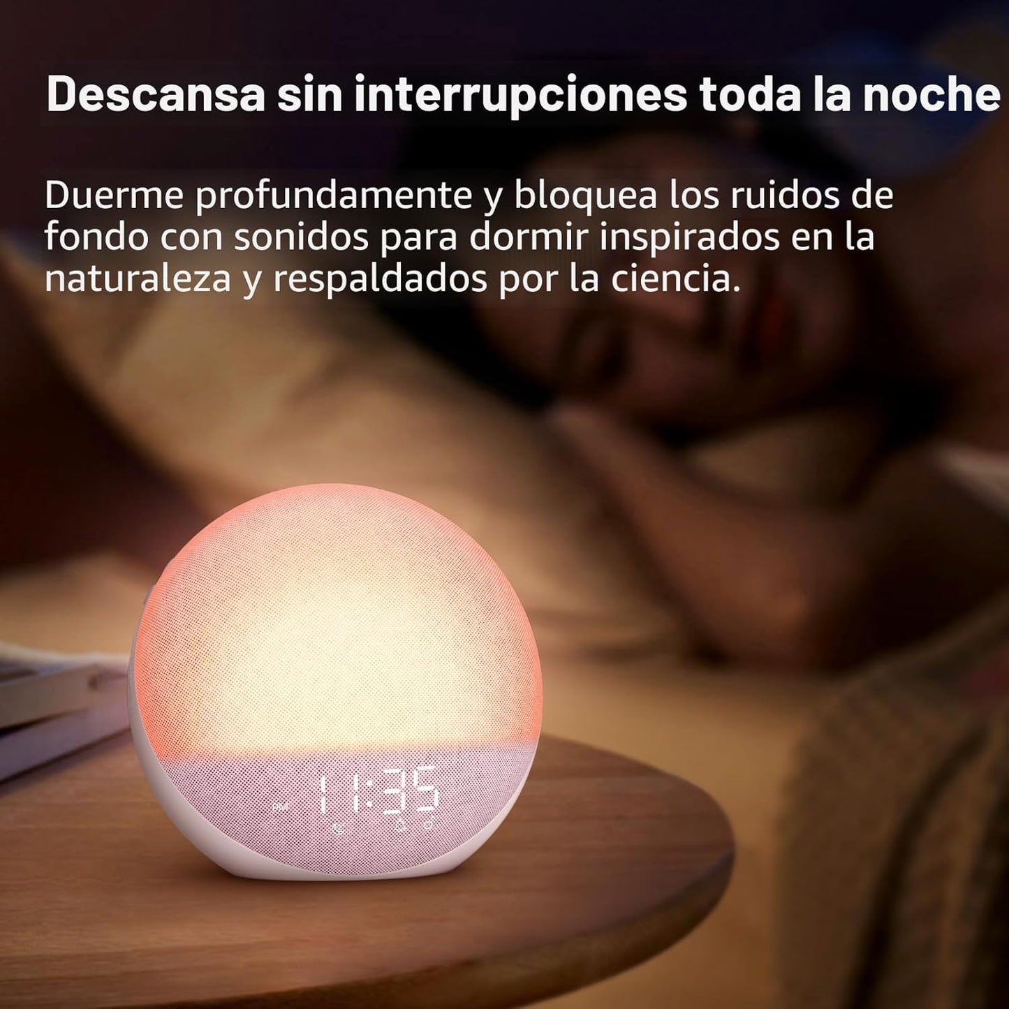 Odokee Reloj despertador Sunrise Máquina de ruido blanco: luz natur...