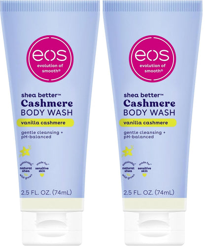 eos Travel Vanilla Cashmere - Gel de baño esencial de tamaño de via...