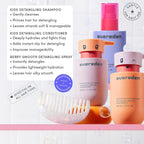 Evereden Kids Champú, acondicionador y espray desenredante + cepill...