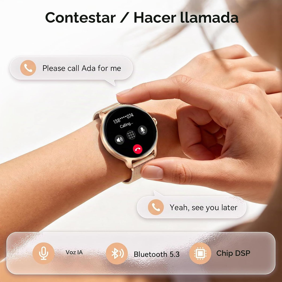 Gydom Reloj inteligente para mujeres y hombres, rastreador de activ...