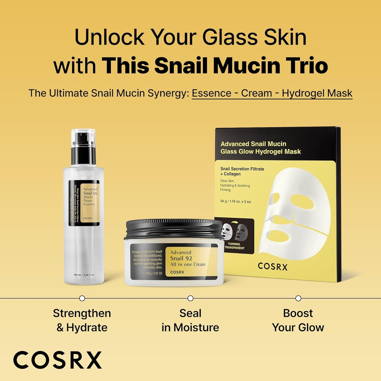 COSRX Snail 96% Mucin Power Essence 2ea y Retinol 0.1% Cream Mini S...