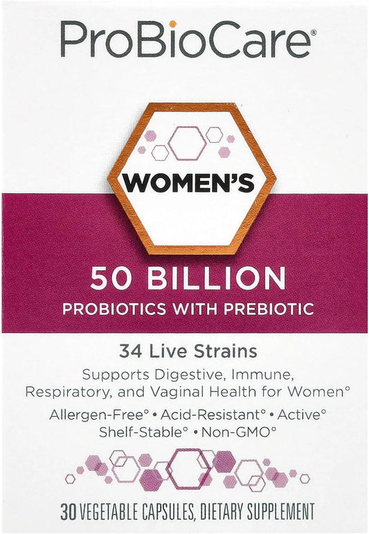 ProBioCare Probiótico para mujeres, 50 mil millones de UFC con preb...