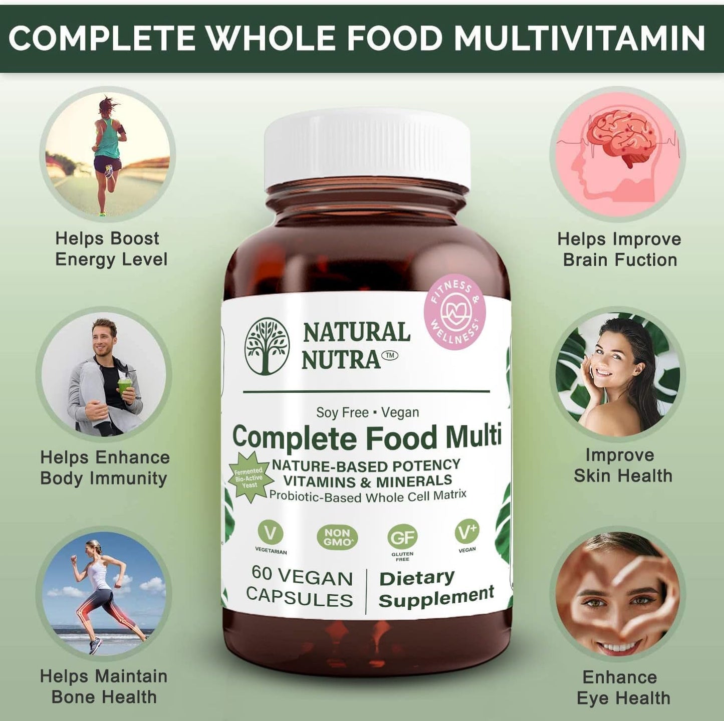 Natural Nutra Multivitamínico completo y mineral integral para muje...