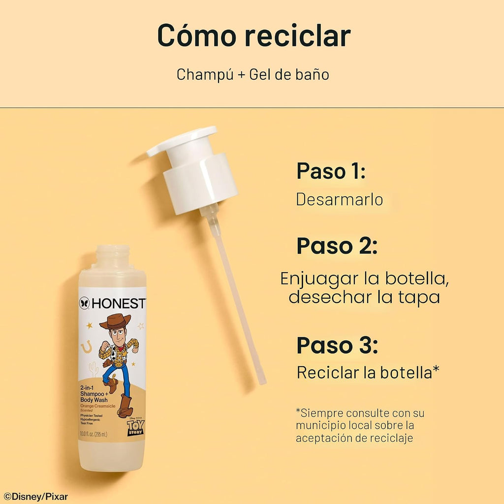 The Honest Company Champú, gel de baño, Toy Story de Disney y Pixar...