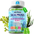 Gomitas de musgo marino + algas omega-3 para hombres y mujeres, veg...