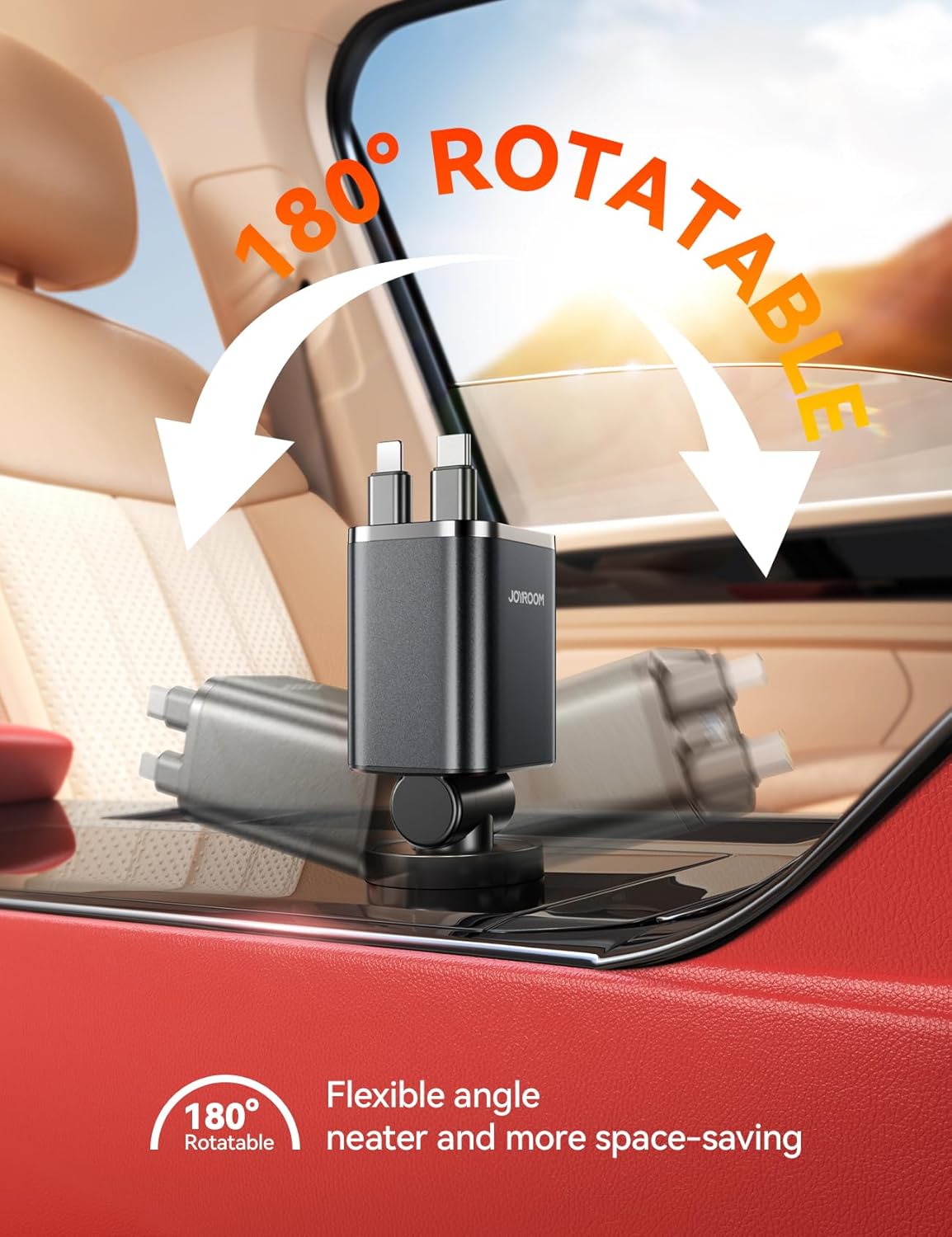 [2026 Ultra-compacto] Cargador de coche retráctil de 84 W, [PD 45W]...