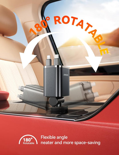 [2026 Ultra-compacto] Cargador de coche retráctil de 84 W, [PD 45W]...