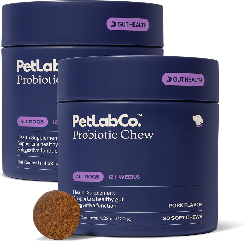 PetLab Co. Masticables probióticos para perros, 30 masticables suav...