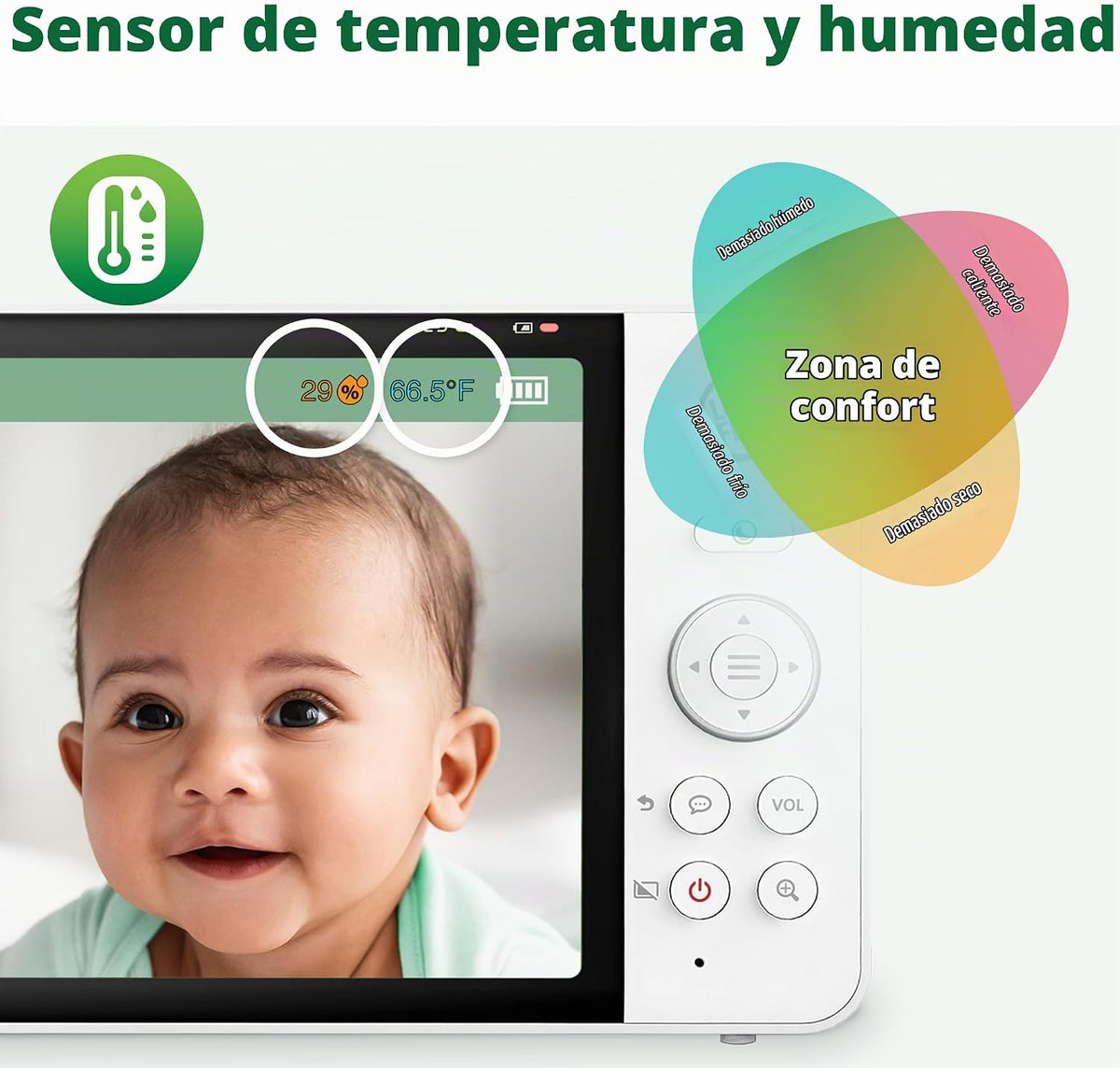 LeapFrog LF920-2HD Monitor de video de 2 cámaras con pantalla HD de...