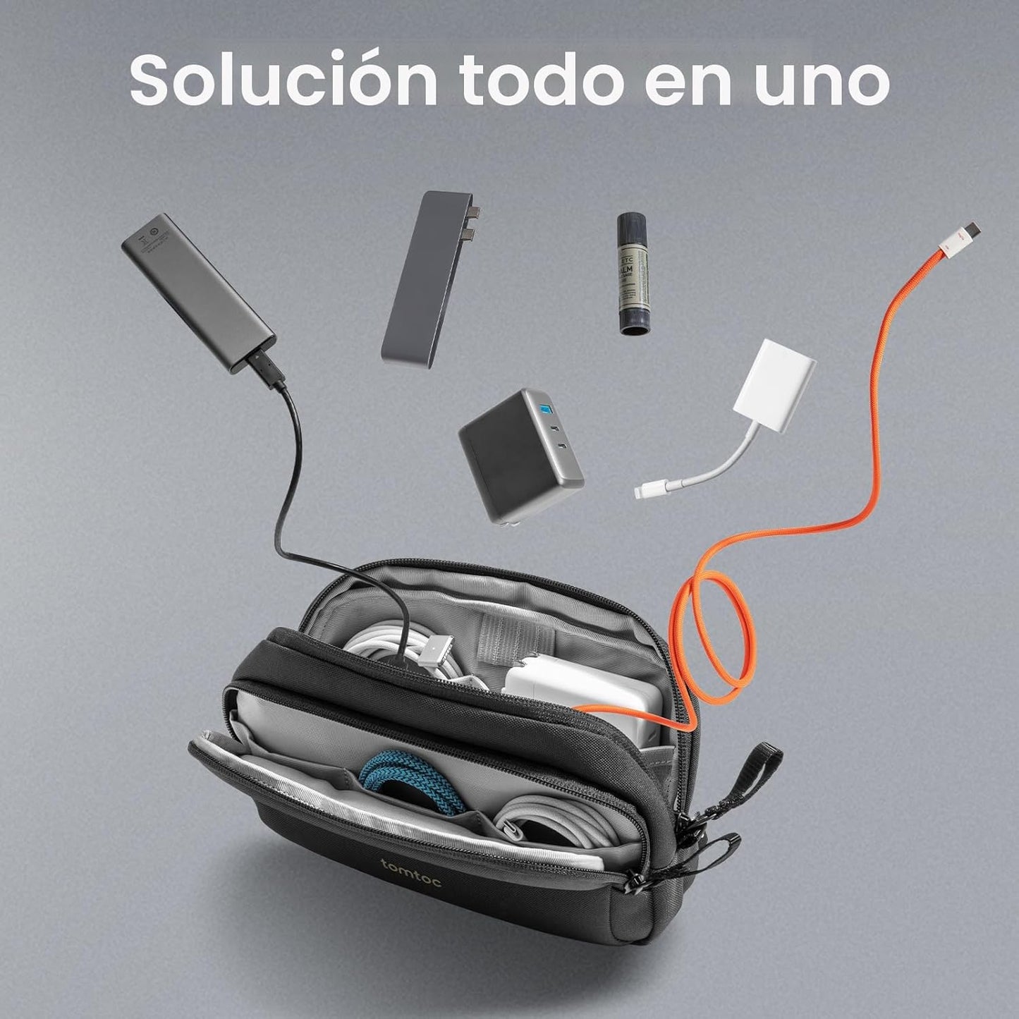 tomtoc Organizador Electrónico de Viaje, Estuche Resistente al Agua...