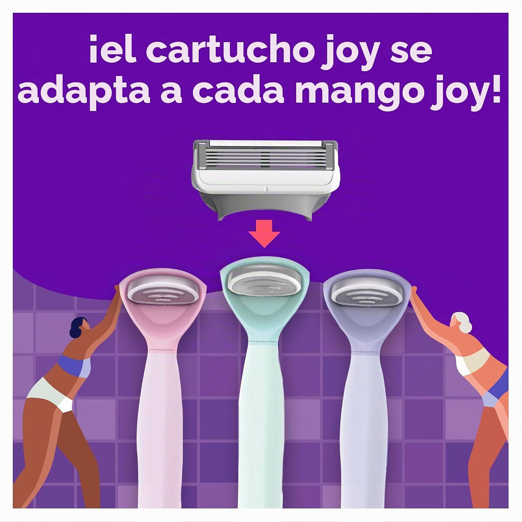 joy Lubrastrip - Recambios de cuchilla de afeitar para mujer, 12 un...
