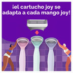 joy Lubrastrip - Recambios de cuchilla de afeitar para mujer, 12 un...