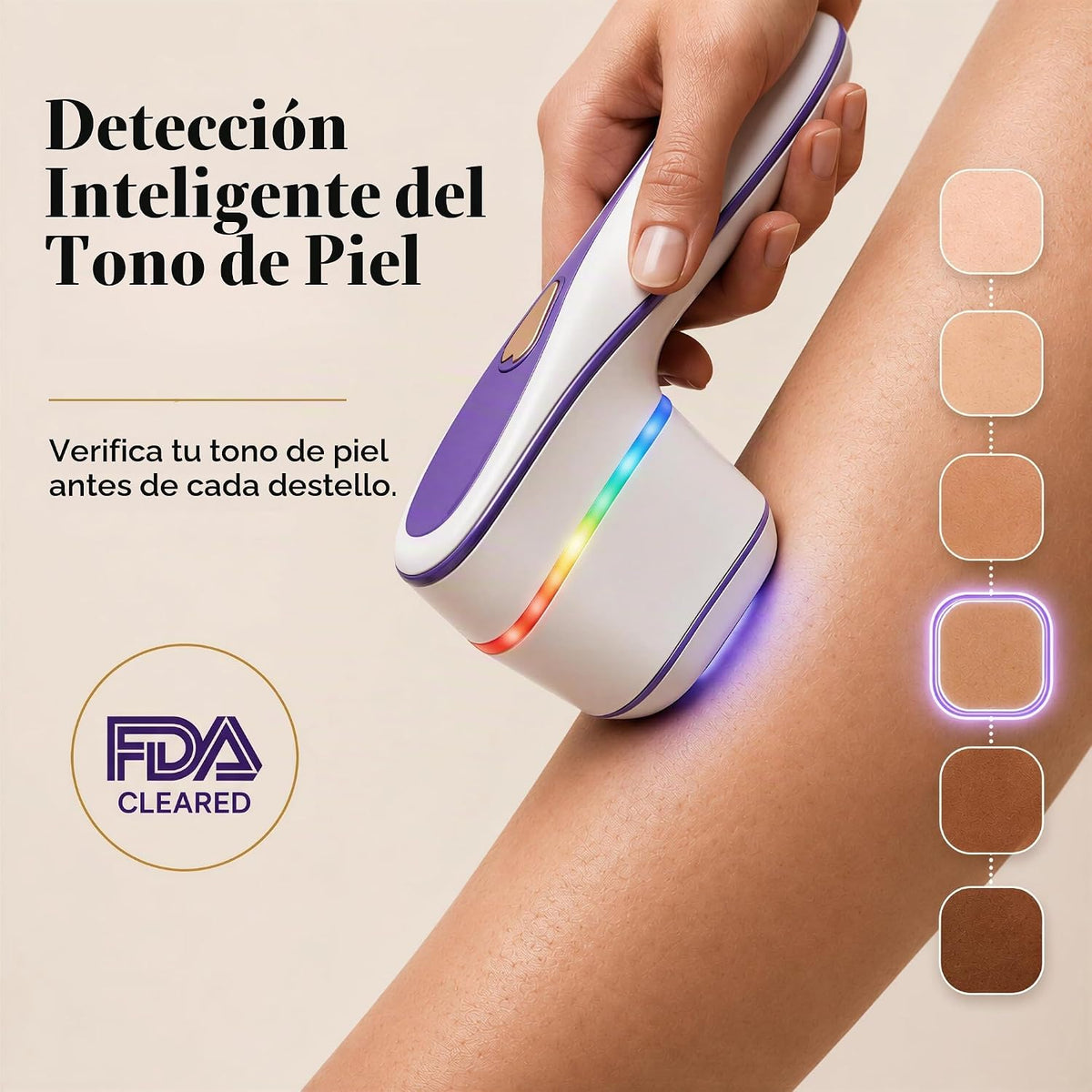 Skin Aurea Dispositivo de depilación láser IPL inalámbrico para muj...