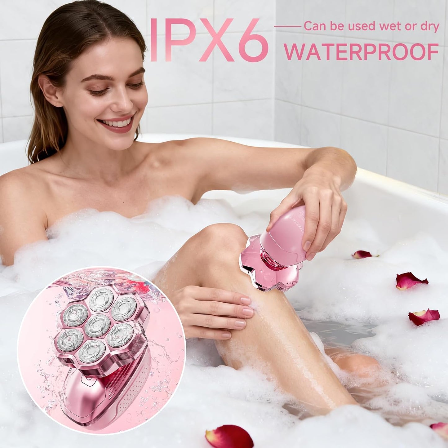 Maquinillas de afeitar eléctricas para piernas de mujer, afeitadora...