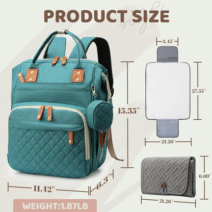 Mochila para pañales para niñas y niños: bolsa de pañales verde par...