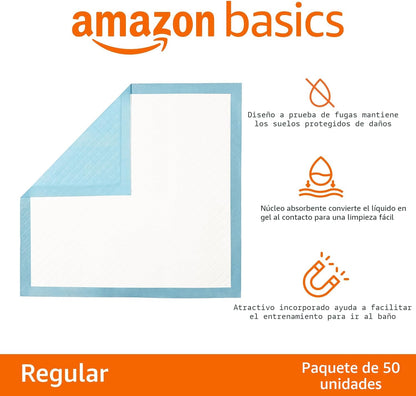 Amazon Basics Almohadillas resistentes para orina de perros y cacho...