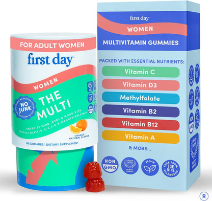 FIRST DAY Multivitamin para mujeres - Gomitas multivitamínicas diar...