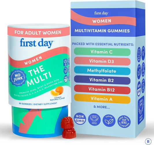 FIRST DAY Multivitamin para mujeres - Gomitas multivitamínicas diar...