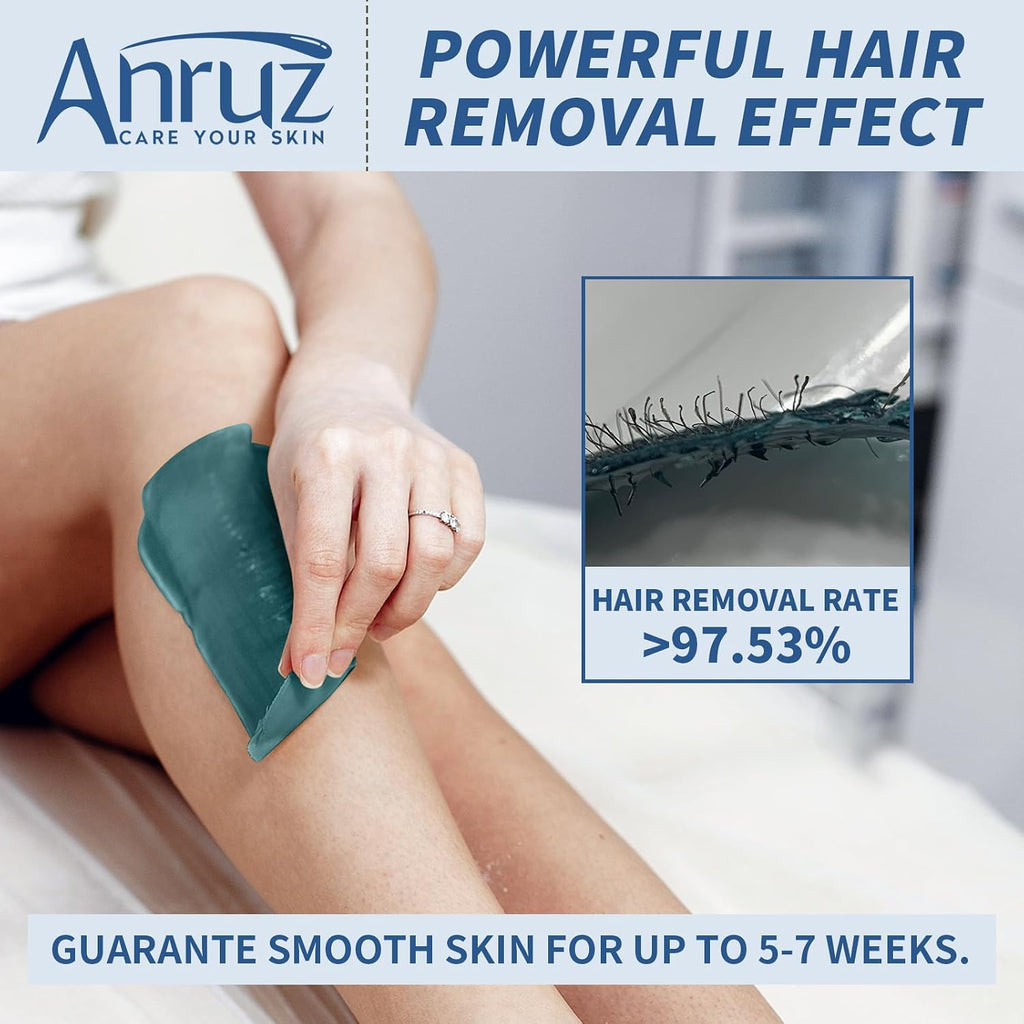 Anruz Kit de depilación para mujeres y hombres, kit calentador de c...