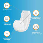 Pañal All-Absorb para perro macho, grande | 50 unidades | Paquete de 2