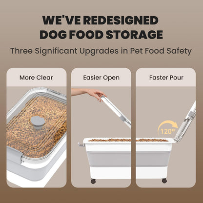 DDMOMMY Contenedor de almacenamiento de alimentos para perros de 20...