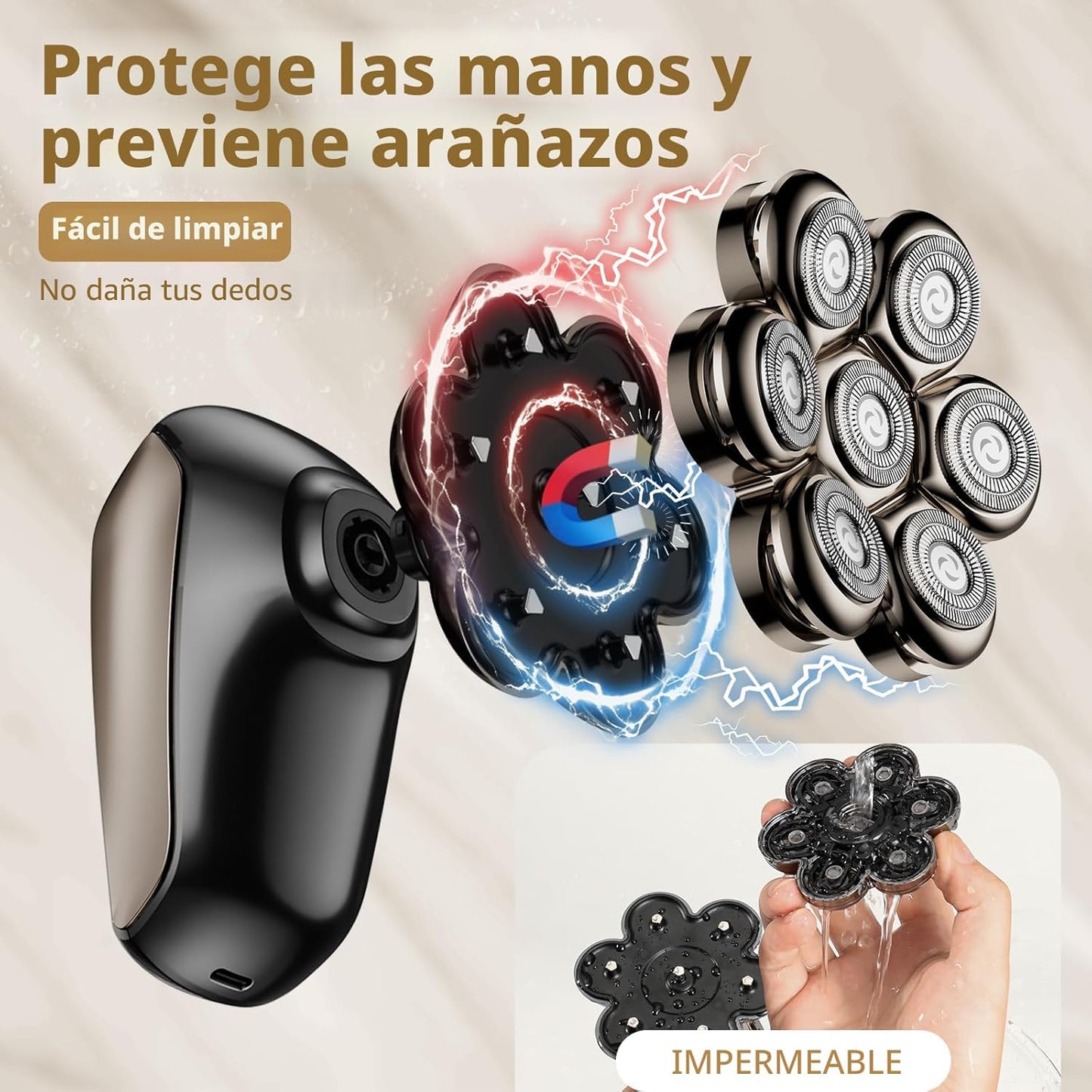 SHPAVVER Afeitadoras de cabeza para hombres calvos: maquinilla de a...