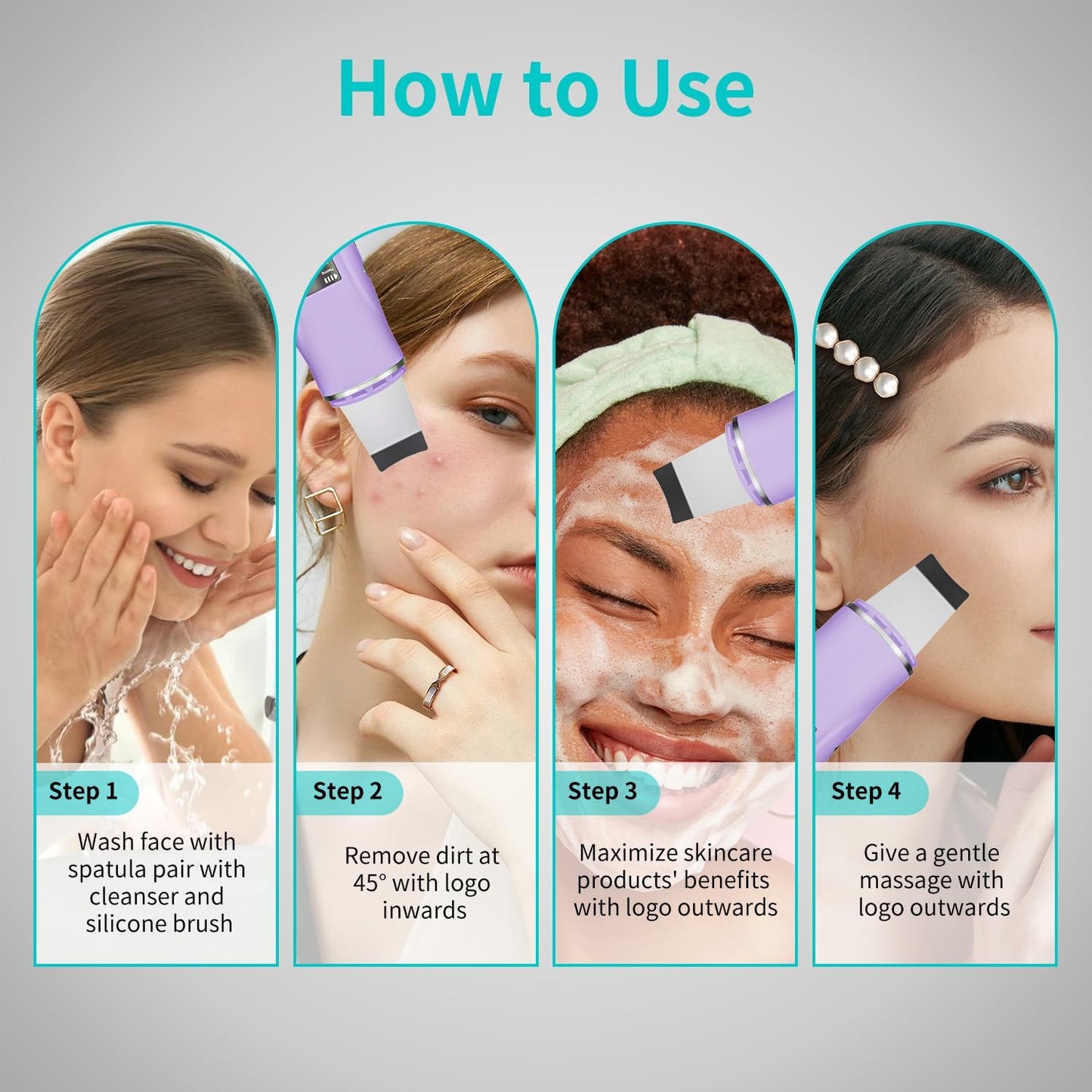 Espátula facial para depurar la piel - Removedor de puntos negros h...