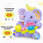 Ryotagift Juguetes de animales de peluche elefante musical bilingüe...