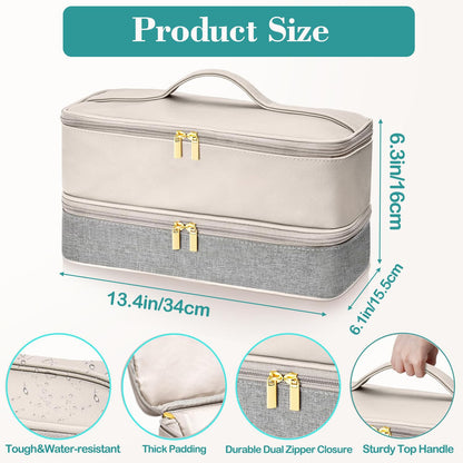 I'SMARTMOON Bolsa de viaje impermeable de 2 capas para herramie...