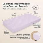 Paquete de 2 fundas protectoras de colchón impermeables para cuna,...