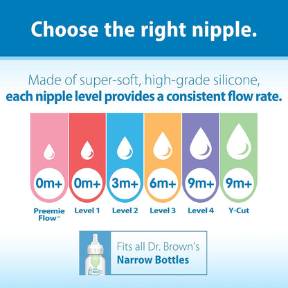 Dr. Brown's Natural Flow Anti-Colic Options+ Biberón de cuello...