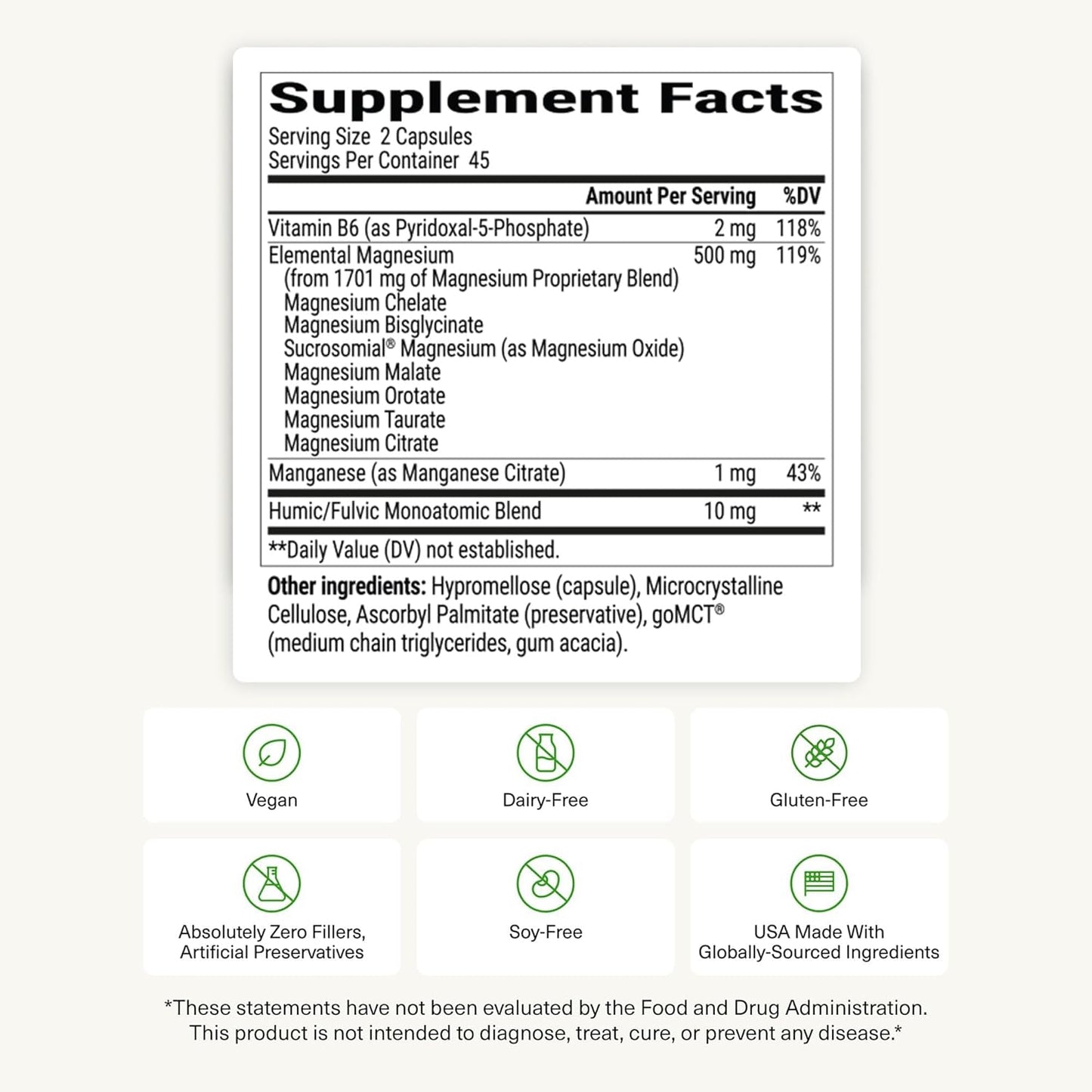 BIOptimizers Suplemento Magnesium Breakthrough con 500mg - 7 Formas...