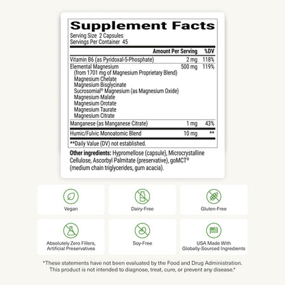 BIOptimizers Suplemento Magnesium Breakthrough con 500mg - 7 Formas...