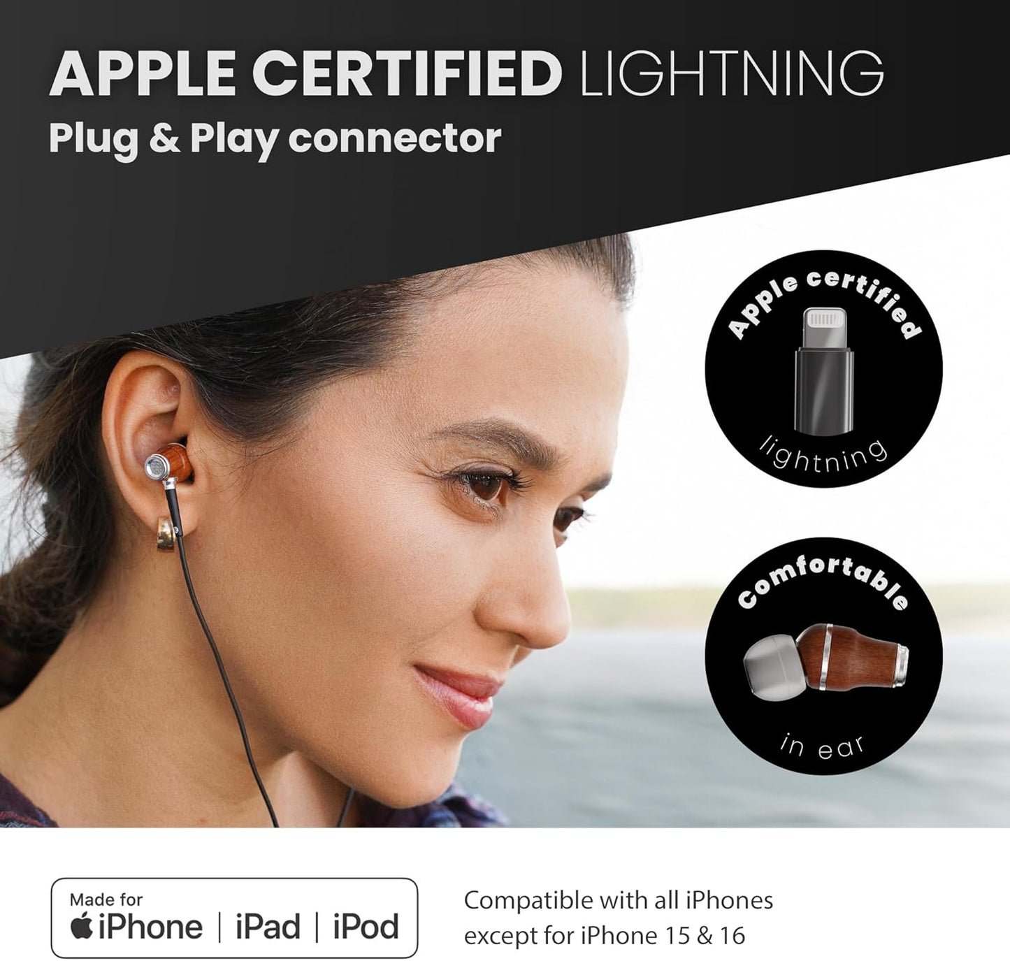 Symphonized - Auriculares con cable para iPhone con sonido de grave...