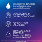 Durex Lubricante personal de silicona, lubricante anal suave para s...