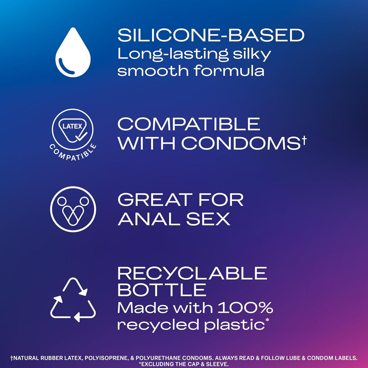 Durex Lubricante personal de silicona, lubricante anal suave para s...