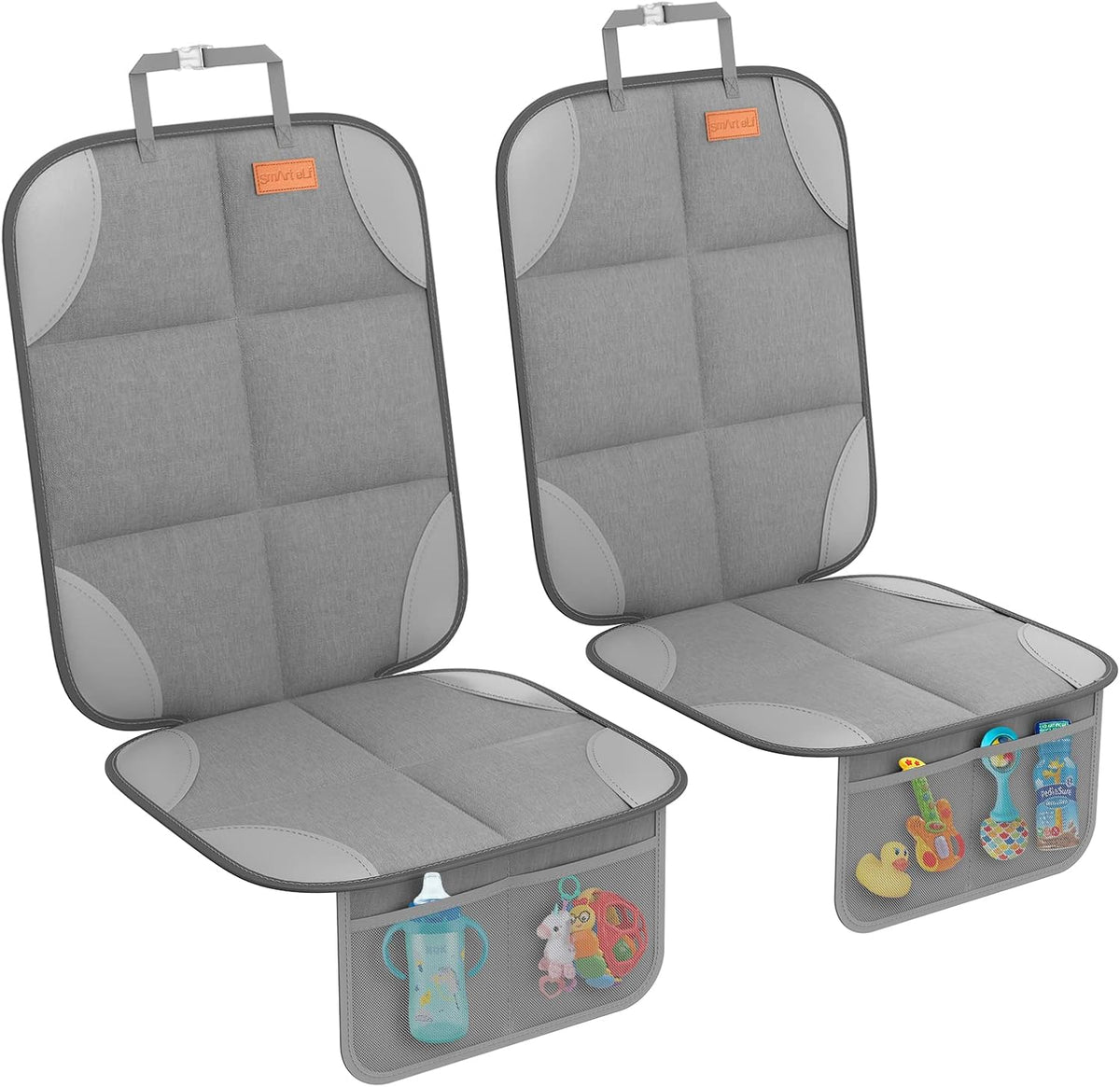 Smart ELF Paquete de 2 protectores de asiento de automóvil, tela 60...