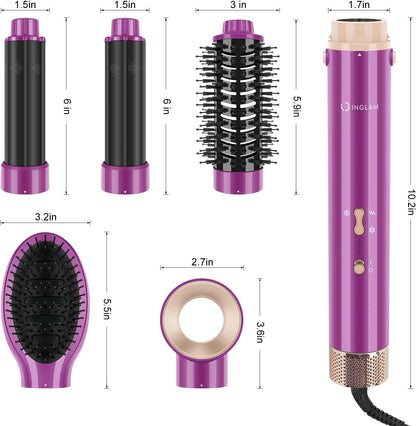 IG INGLAM MegaAIR Styler, cepillo secador de pelo profesional 5 en...