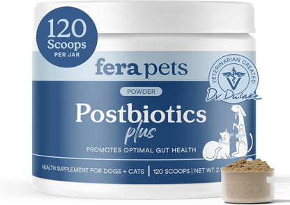 Fera Pets Postbiotics Plus Prebióticos para perros y gatos - con ol...