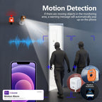 PHANSATIM 2 cámaras de seguridad WiFi 1080P, monitor de bebé, cámar...